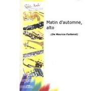 Partitions classique ROBERT MARTIN FAILLENOT M. - MATIN D'AUTOMNE, ALTO Saxophone