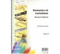 Partitions classique ROBERT MARTIN FAILLENOT M. - ROMANCE ET VARIATIONS Clarinette G