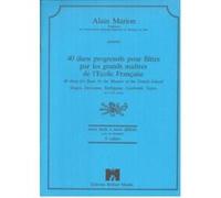 Partitions classique ROBERT MARTIN MARION - QUARANTE DUOS PROGRESSIFS POUR FLTES PAR LES GRANDS MATRES DE L'COLE FRANAISE, 2ME CAHIER Flûte traversière