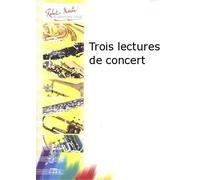 Partitions classique ROBERT MARTIN TOULON - TROIS LECTURES DE CONCERT Trompette