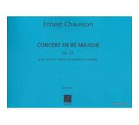 Partitions classique SALABERT CHAUSSON - CONCERT RE OP.21 - SCORE Musique de chambre G