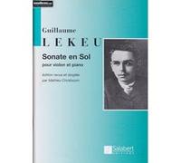 Partitions classique SALABERT LEKEU - SONATE EN SOL MAJEUR - VIOLON ET PIANO Violon
