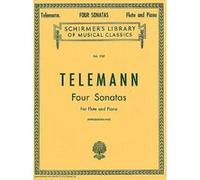 Partitions classique SCHIRMER TELEMANN G.P. FOUR SONATAS FOR FLUTE AND PIANO Flûte traversière G