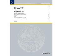 Partitions classique SCHOTT BLAVET MICHEL - SECHS SONATAS OP. 2/4-6 BAND 2 - FLUTE AND BASSO CONTINUO Flûte traversière