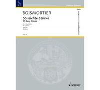 Partitions classique SCHOTT BOISMORTIER J.B DE - 55 EASY PIECES OP. 22 - 2 FLUTES Flûte traversière