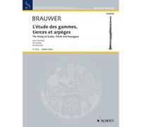 Partitions classique SCHOTT BRAUWER G. DE - L'ETUDES DES GAMMES, TIERCES ET ARPÈGES - CLARINET Clarinette G