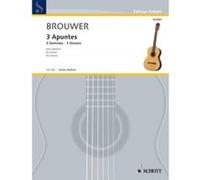 Partitions classique SCHOTT BROUWER LEO - 3 SKETCHES - GUITAR Guitare G