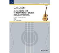 Partitions classique SCHOTT CARCASSI MATTEO - MELODIC AND PROGRESSIVE STUDIES OP. 60 - GUITAR Guitare G