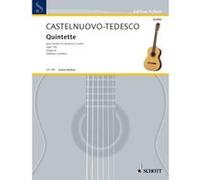 Partitions classique SCHOTT CASTELNUOVO-TEDESCO MARIO - QUINTET F MAJOR OP. 143 - GUITAR AND STRING QUARTET Ensemble à cordes
