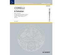 Partitions classique SCHOTT CORELLI A. - 6 SONATAS FROM OP.5, VOL 1 - FLB ALTO ET BC Flûte à bec G