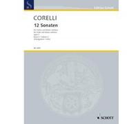 Partitions classique SCHOTT CORELLI ARCANGELO - 12 SONATAS OP. 5 BAND 2 - VIOLIN AND HARPSICHORD : CELLO AD LIB. Violon G