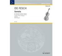 Partitions classique SCHOTT FESCH WILLEM DE - SONATA OP.8 - CELLO AND BASSO CONTINUO Violoncelle G