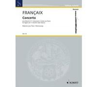 Partitions classique SCHOTT FRANCAIX JEAN - CONCERTO - BASSOON AND 11 STRINGS Basson