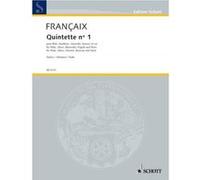 Partitions classique SCHOTT FRANÇAIX JEAN - QUINTET NO. 1 - WIND QUINTET Ensemble vents