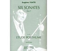 Partitions classique SCHOTT FRERES YSAYE EUGENE - 6 SONATES OP.27 - VIOLON Violon G