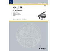 Partitions classique SCHOTT GALUPPI BALDASSARE - 9 SONATAS - PIANO Piano G