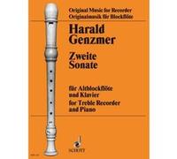 Partitions classique SCHOTT GENZMER HARALD - 2 SONATA - TREBLE RECORDER AND PIANO Flûte à bec G