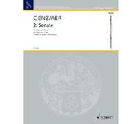Partitions classique SCHOTT GENZMER HARALD - SONATA NO. 2 IN E MINOR - FLUTE AND PIANO Flûte traversière G