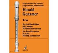 Partitions classique SCHOTT GENZMER HARALD - TRIO - 3 RECORDERS (SAA) OR OTHER MELODIC INSTRUMENTS Flûte à bec