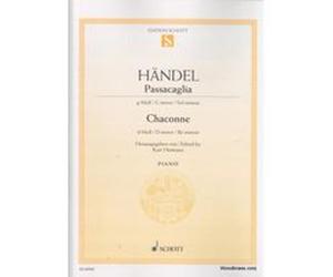 Partitions classique SCHOTT HAENDEL G.F. - PASSACAGLIA G MINOR / CHACONNE D MINOR - PIANO Piano