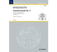 Partitions classique SCHOTT HINDEMITH PAUL - CHAMBER MUSIC NO. 7 OP. 46/2 - ORGAN AND CHAMBER ORCHESTRA Ensemble mixte G
