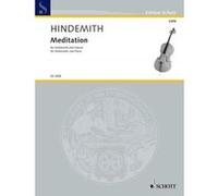 Partitions classique SCHOTT HINDEMITH PAUL - MEDITATION - CELLO AND PIANO Violoncelle