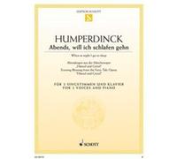 Partitions classique SCHOTT HUMPERDINCK ENGELBERT - EVENING BLESSING - SOPRANO, MEZZO-SOPRANO AND PIANO Soprano, piano