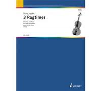 Partitions classique SCHOTT JOPLIN SCOTT - THREE RAGTIMES - VIOLA AND PIANO Alto