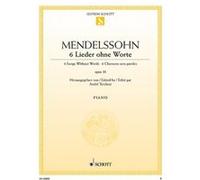 Partitions classique SCHOTT MENDELSSOHN BARTHOLDY F. - 6 SONGS WITHOUT WORDS OP. 3 - PIANO Piano