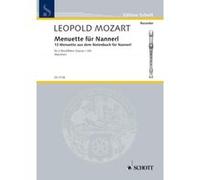 Partitions classique SCHOTT MOZART L. - MENUETTE FUR NANNERL - 2 BLOCKFLOTEN Flûte à bec G