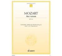 Partitions classique SCHOTT MOZART W.A. - AVE VERUM KV 618 - MEDIUM VOICE AND PIANO Choeur et ensemble vocal G