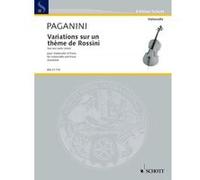 Partitions classique SCHOTT PAGANINI NICCOLÒ - VARIATIONS SUR UN THÈME DE ROSSINI - CELLO AND PIANO Violoncelle G