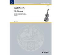 Partitions classique SCHOTT PARADIS MARIA THERESIA VON - SICILIENNE - VIOLIN AND PIANO Violon G