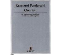 Partitions classique SCHOTT PENDERECKI KRZYSZTOF - QUARTET - CLARINET AND STRING TRIO Clarinette