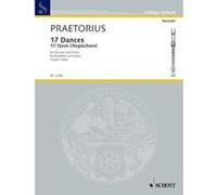 Partitions classique SCHOTT PRAETORIUS M. 17 DANCES FOR RECORDER AND GUITAR Flûte à bec