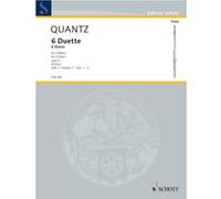 Partitions classique SCHOTT QUANTZ J.J. - 6 DUETZ OP.2 - 2 FLUTES Flûte traversière