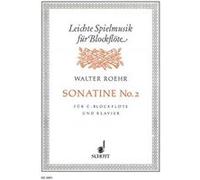 Partitions classique SCHOTT ROEHR WALTER - SONATINE - SOPRANO RECORDER (VIOLIN) AND PIANO Flûte à bec