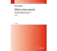 Partitions classique SCHOTT ROTA N. - MATER, FONS AMORIS - CHORALE Choeur et ensemble vocal