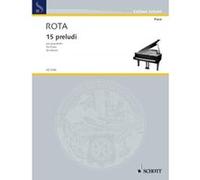 Partitions classique SCHOTT ROTA NINO - 15 PRELUDES - PIANO Piano G