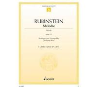 Partitions classique SCHOTT RUBINSTEIN ANTON - MELODY OP. 3/1 - FLUTE AND PIANO Flûte traversière