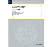 Partitions classique SCHOTT SAMMARTINI G.B. - TWO SONATAS OP 2/4 AND 6 - FLUTE (OBOE) AND BASSO CONTINUO Flûte traversière G