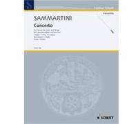 Partitions classique SCHOTT SAMMARTINI GIUSEPPE - CONCERTO F MAJOR - DESCANT RECORDER AND STRINGS Flûte à bec G
