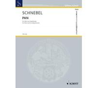 Partitions classique SCHOTT SCHNEBEL DIETER - PAN - FLUTE OR RECORDER AND ACCOMPANIMENT AD LIB. Flûte à bec G