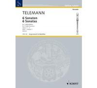 Partitions classique SCHOTT TELEMANN G.P. - SIX SONATAS OP 2 VOL. 1 - 2 TREBLE RECORDERS (FLUTES) Flûte à bec G