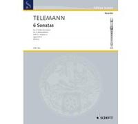 Partitions classique SCHOTT TELEMANN G.P. - SIX SONATAS OP 2 VOL. 3 - 2 TREBLE RECORDERS (FLUTES) Flûte à bec
