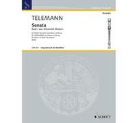 Partitions classique SCHOTT TELEMANN G.P. - SONATA D MINOR - TREBLE RECORDER AND BASSO CONTINUO: CELLO (VIOLA DA GAMBA) AD LIB. Flûte à bec G