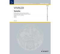 Partitions classique SCHOTT VIVALDI A. - SONATA D MAJOR - FLUTE (HAUTBOIS OU VIOLON), BASSE CONTINUE Flûte traversière G