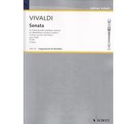 Partitions classique SCHOTT VIVALDI A. - SONATA G-MOLL - FLUTE A BEC ET BC Flûte à bec