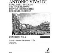Partitions classique SCHOTT VIVALDI ANTONIO - THE FOUR SEASONS OP 8/2 RV 315 / PV 336 - VIOLIN, STRINGS AND BASSO CONTINUO Violon