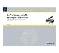 Partitions classique SCHOTT ZIMMERMANN BERND ALOIS - MONOLOGE - DEUX PIANOS Piano